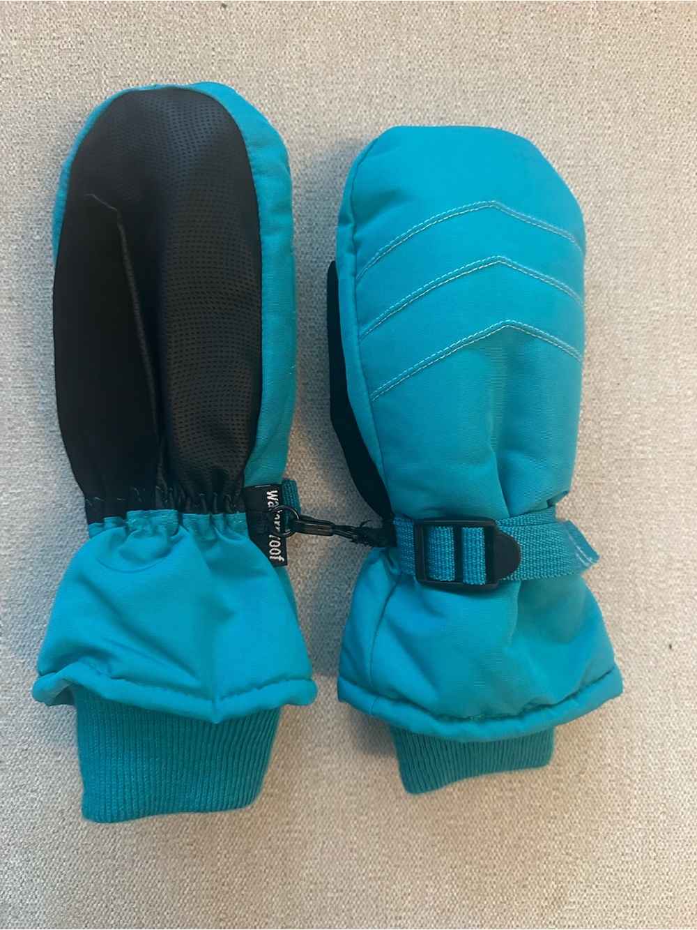Teal Winter Mittens